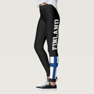 Legging Personalizar bandeira nacional da Finlândia