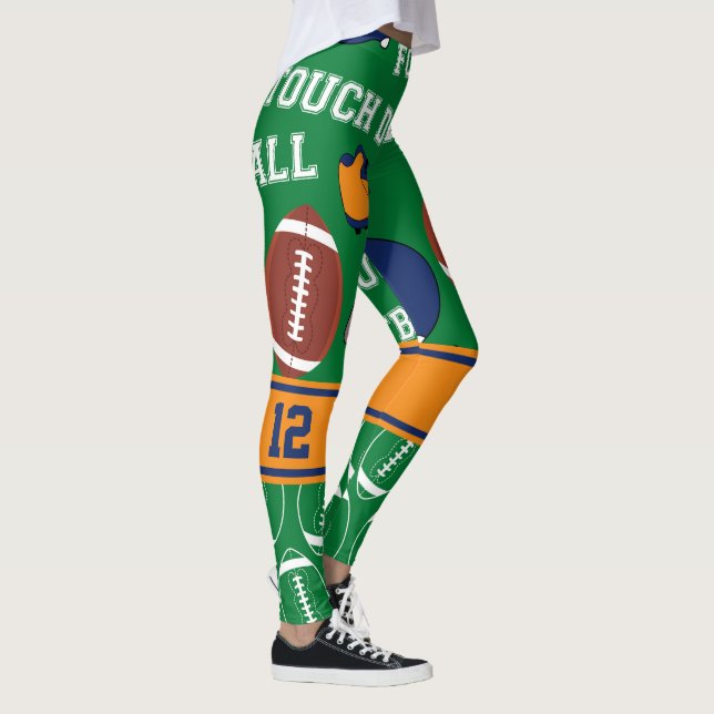 Legging PERSONALIZAR O NÚMERO DE FUTEBOL Padrão esportivo (Direita)