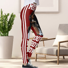 Legging Personalizar Pet Cat Mãe Adora Foto Vermelha Profu