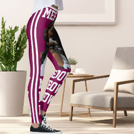 Legging Personalizar Pet Cat Mãe Adora Vinho Foto Branca