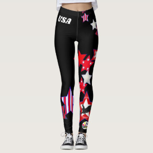 Legging Personalize a bandeira patriótica dos EUA 4o julh