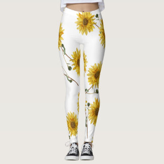 Legging Personalize o design do girassol