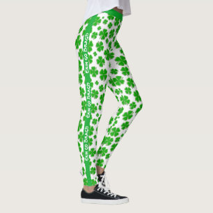 Legging Personalize: O Erin de St Patrick vai trevos de