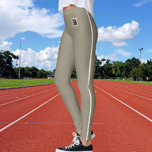Legging Personalize o Texto da Foto do Pet Faixa Branca Te
