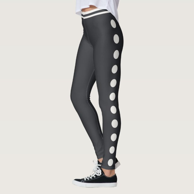 Legging Personalize Padrão de Bolinhas Neutro em Caviar Fe (Esquerda)