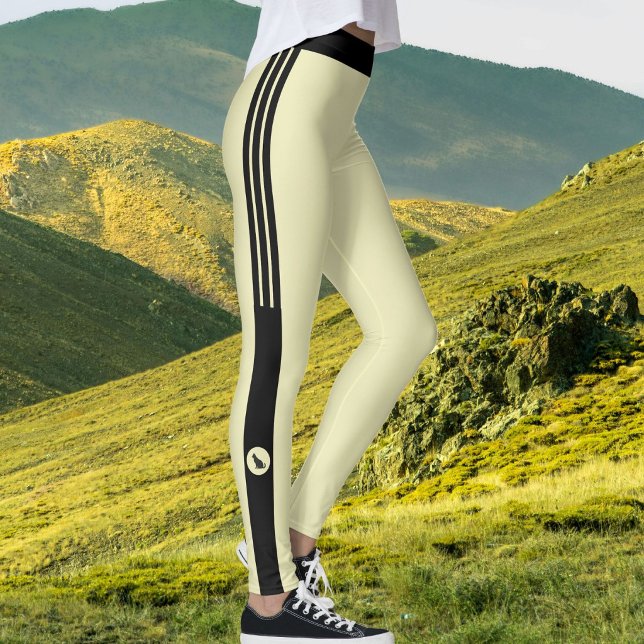 Legging Personalize Pet Mamãe Listras Pretas Soft Buttercr (Criador carregado)