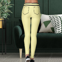 Legging Personalized Name Cream And Black Stripes Fun Gift