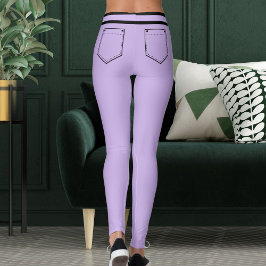 Legging Personalized Name Purple Black Stripes Fun Gift