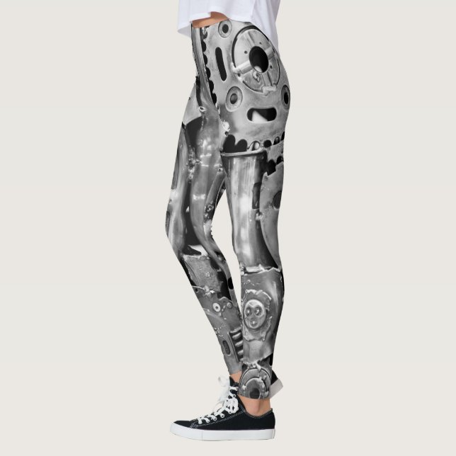 Legging Pés da mulher biónica das peças de metal (Esquerda)