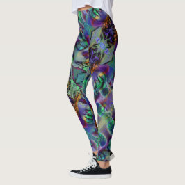 Legging Pesadelo Lavanda do Dia das Bruxas Verdes