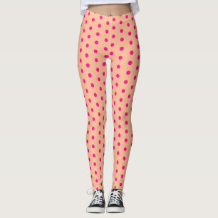 Legging Pêssego, cor-de-rosa, padrão retrorreflector bonit