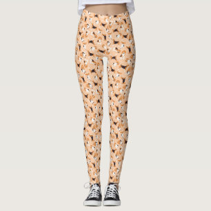 Legging pêssego do scatter do lebreiro