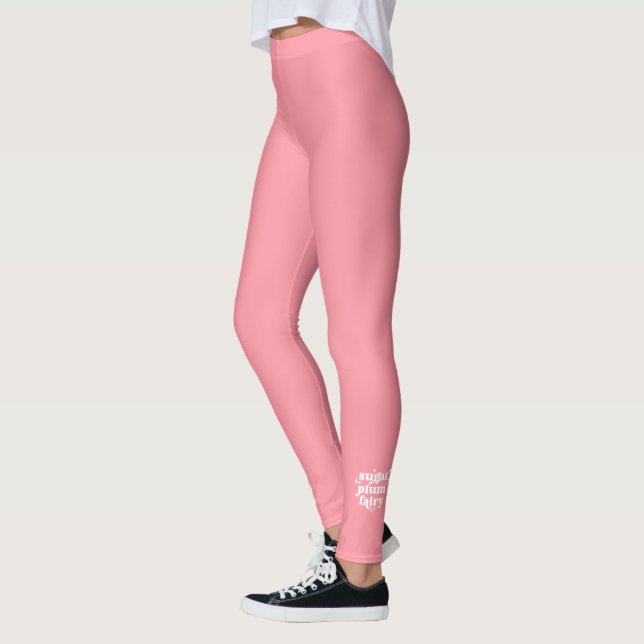 Legging Pêssego Sólido Personalizado (Esquerda)