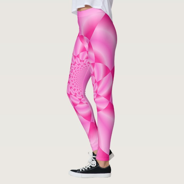Legging Pétala de Folha Rosa (Esquerda)