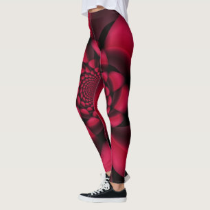 Legging Pétala Preta Rubi Vermelho