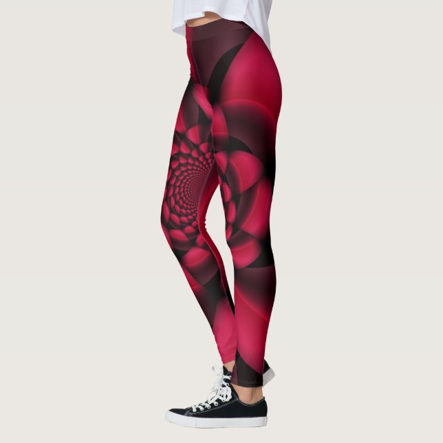 Legging Pétala Preta Rubi Vermelho (Esquerda)