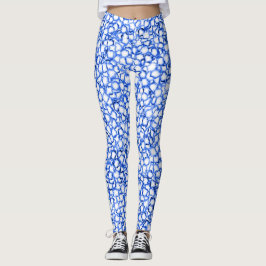 Legging Pétalas Azuis Geradas por Computador