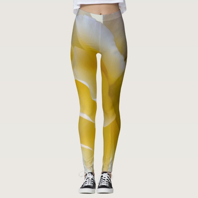 Legging Pétalas de rosa amarela (Frente)
