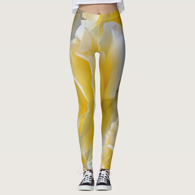 Legging Pétalas de rosa amarela (Frente)