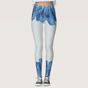 Legging pétalas rosa azuis