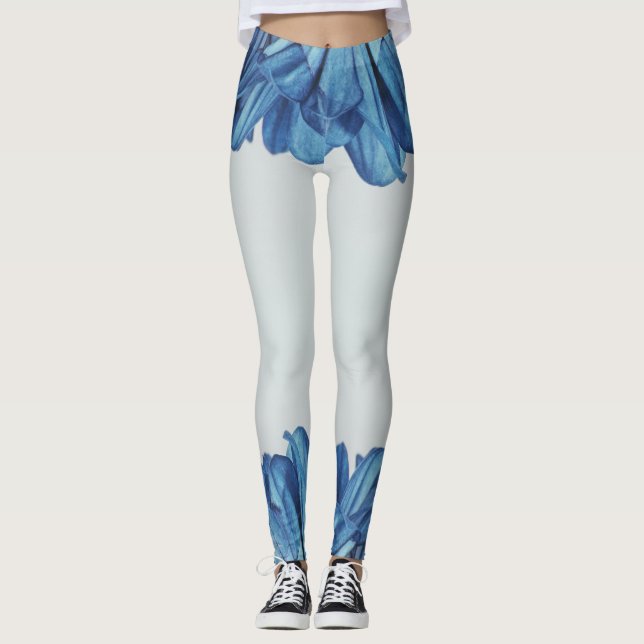 Legging pétalas rosa azuis (Frente)