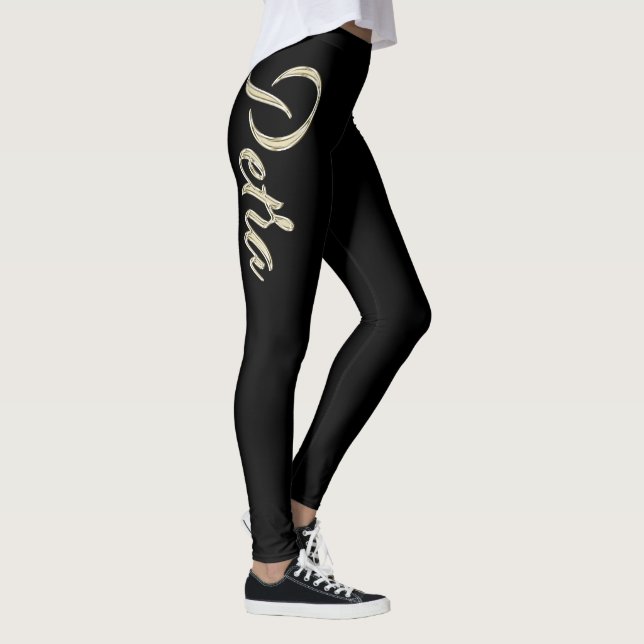 Legging Petra white gold Handwriting Hose (Direita)