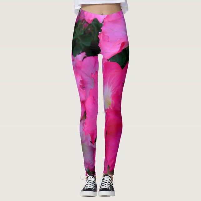 Legging Petunias cor-de-rosa (Frente)