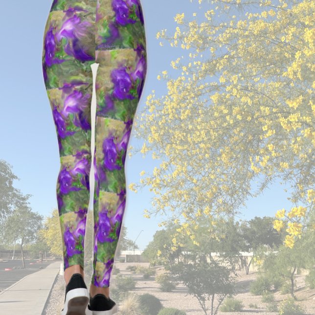Legging Petúnias Roxas Abstrato (Criador carregado)