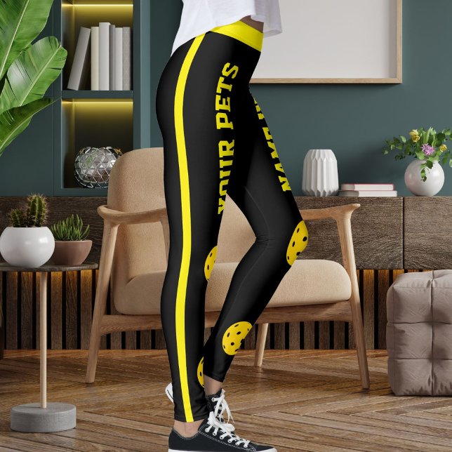 Legging Pickleball de Mãe de Pet Personalizada Listras Pre (Criador carregado)