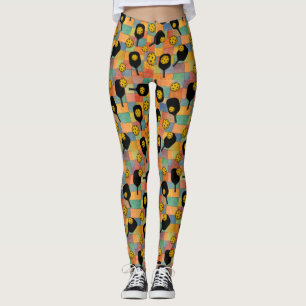 Legging Pickleball Paul Klee Style Paddle Padrão