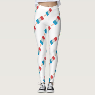 Legging picolé branco vermelho