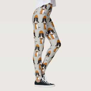 Legging Piebald Dachshund  Cachorro-Hipster Cute Padrado