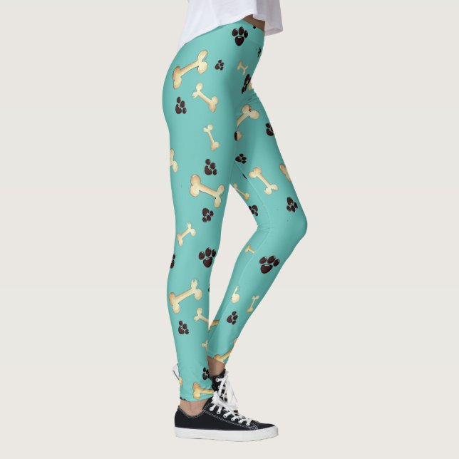 Legging Pinças de ossos de cães modernos e bonitos (Direita)