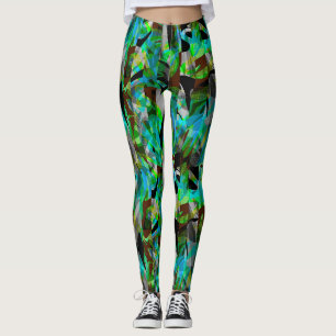 Legging pincéis abstrato modernos