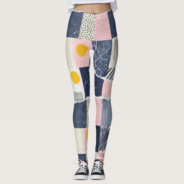 Legging Pincelada Abstrata Retro (1) (Frente)