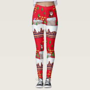 Legging Pinguim da equipe de papais noeis de Natal Mikitie
