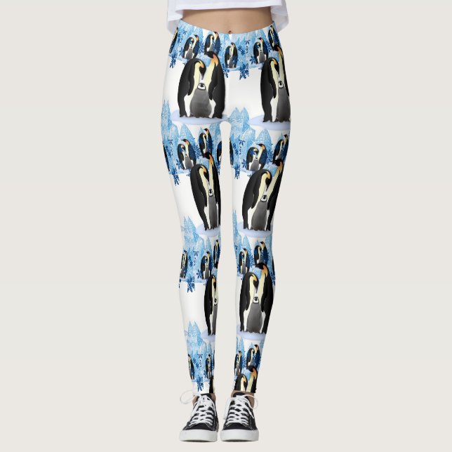 Legging Pinguim das Pernas de Natal (Frente)