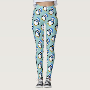 Legging Pinguim legal bonito, padrão de inverno de Natal