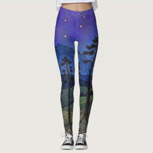 Legging Pinheiros Silenciosos, Dança Cósmica - Uma Paisage