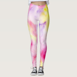 Legging Pink Amarelo Roxo Tie Peace