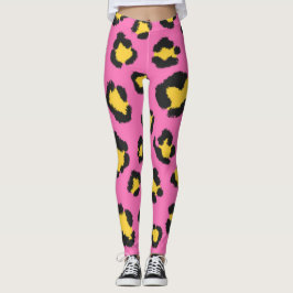 Legging Pink Animal Print Cheetah Leopard Spotted
