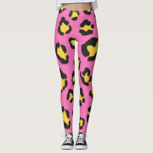 Legging Pink Animal Print Cheetah Leopard Spotted