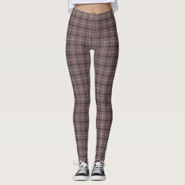 Legging Pink Brown Plaid Classic Pattern