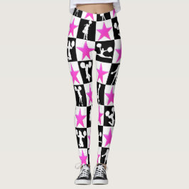 LEGGING PINK E CHEERLEADERES PRETOS