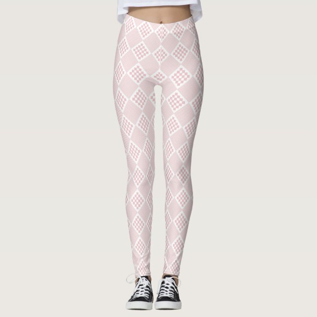 Legging Pink Geometric Pattern Background (Frente)