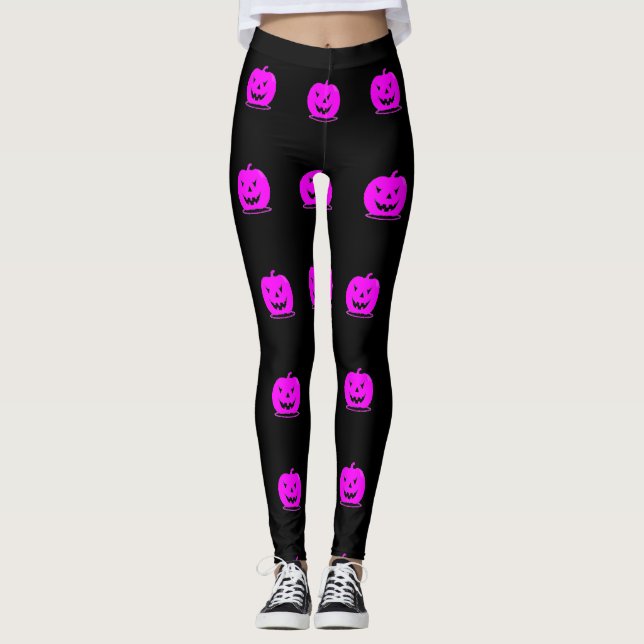 Legging Pink Jack o'lantern Halloween Thunder_Cove (Frente)