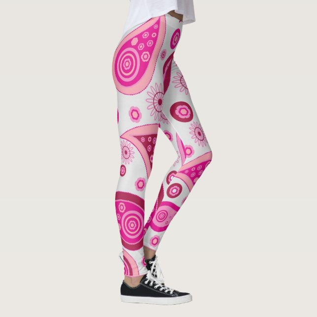 LEGGING PINK PAISLEY BOHEMIAN YOGA PREGGES (Direita)