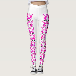 Legging pink rabbit