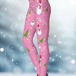 Legging Pink Snowman Christmas<br><div class="desc">Entra no espírito de Natal com nossas leggings cor-de-rosa bonitinhas com adoráveis bonitos bonitos bonitos bonitos bonitos bonitos bonitos bonitos bonitos bonitos bonitos de neve e árvores de Natal! Estas leggings não são apenas na moda, mas também exclusivas suas com mensagens de Natal personalizadas como "Deixe-a nevar" e "Feliz Natal"....</div>