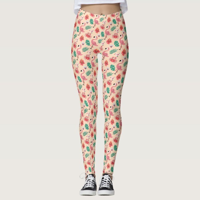 Legging PinkPink Flamingo Summer Tropical-23123 (Frente)